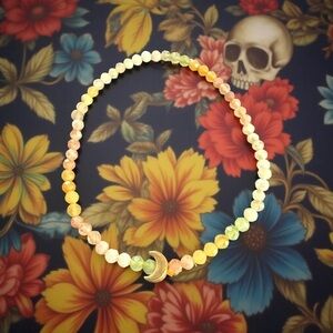 3mm Dainty Multi colored Jade  Bracelet 🧡